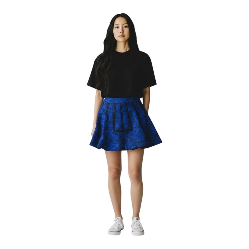 Alexis Rostov Flared Luxury Designer Mini Skirt